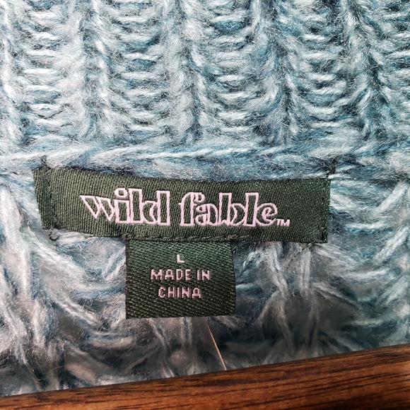 New! Wild Fable Teal Color Block Sweater Size L - Picture 5 of 8